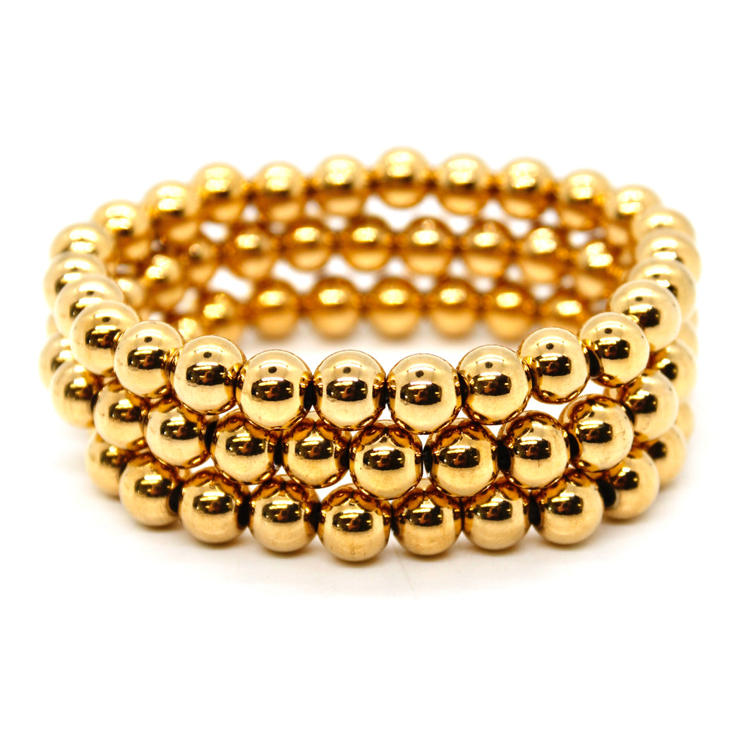 Plain and Classy Gold Stretch Bracelet - B4-031G