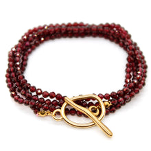Load image into Gallery viewer, Luxury Faceted Long Garnet Necklace or Bracelet - N9-301
