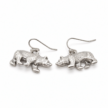 Load image into Gallery viewer, Silver Bear Earrings - E9-117S
