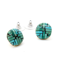 Load image into Gallery viewer, Genuine Navajo American Indian Turquoise Stud Earrings
