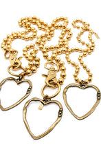 Load image into Gallery viewer, Brass Cutout Heart Convertible Gold Chain Necklace
