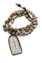 Load image into Gallery viewer, Buddha Necklace 84 - Crochet Necklace / Bracelet Buddha - One of a Kind -
