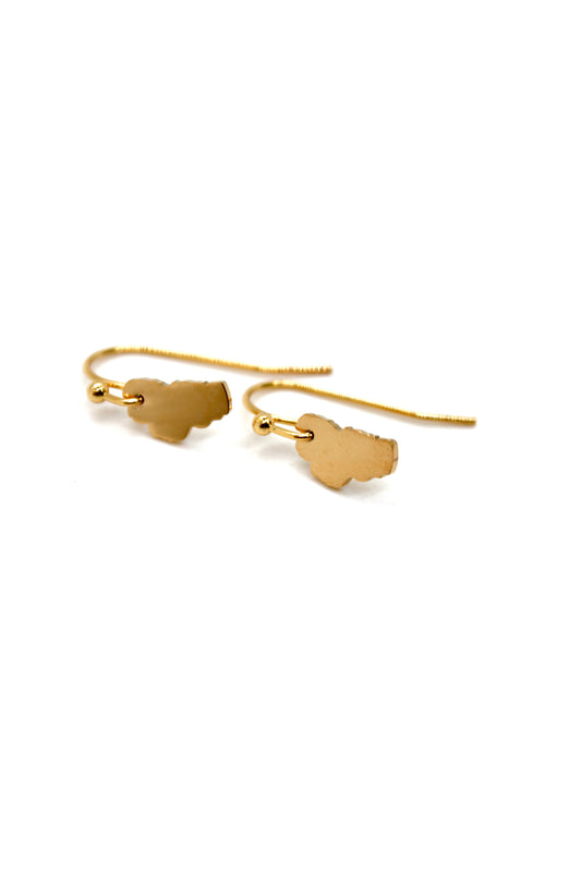 Lake Tahoe Gold Plate Small Charm Earrings - E9-200 GSLT