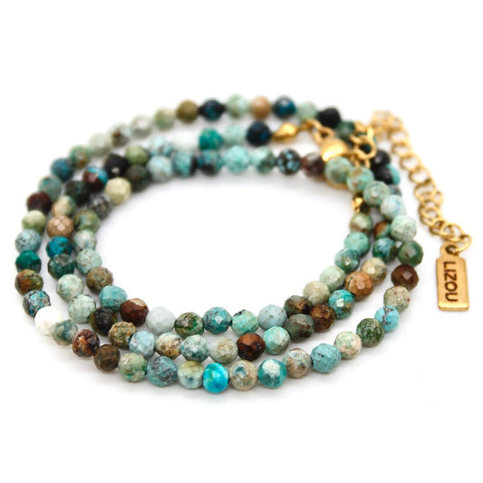 Short Hubei Turquoise Stone Necklace - N9-200HT
