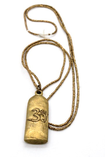 Buddha Necklace 4 - Reversible African Beads - One of a Kind -