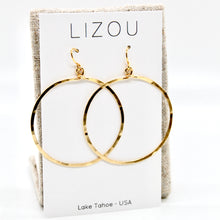 Load image into Gallery viewer, Simple Large Gold Hoop Earrings - E1-004
