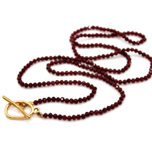 Load image into Gallery viewer, Luxury Faceted Long Garnet Necklace or Bracelet - N9-301
