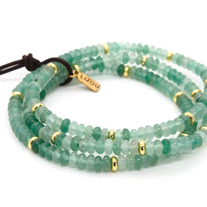 Green Aventurine + Gold Bracelet Bundle