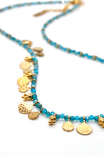 Load image into Gallery viewer, Short Mini Delicate Charm Apatite Necklace - N2-2610A
