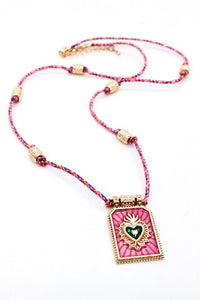 Summer Enamel Cord Necklace - N3-155
