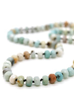 Load image into Gallery viewer, Hand-Knotted Short Faceted Amazonite Beaded Necklace - NLS-AZ
