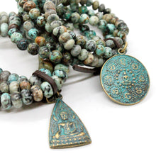 Load image into Gallery viewer, Bundle African turquoise Buddha Bracelet -Buddha Collection-
