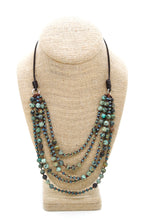 Load image into Gallery viewer, Semi Precious Stone Multi Strand Short Necklace - N4-020
