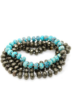 Load image into Gallery viewer, Hand-Knotted Ocean Jasper and Pyrite Beaded Necklace - NL-PYJP
