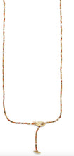 Load image into Gallery viewer, Long Beaded Orange Tones Convertible Necklace to Bracelet
