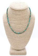 Load image into Gallery viewer, Turquoise and Gold Short Beaded Necklace
