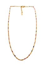 Load image into Gallery viewer, Gold and Rainbow Dots Delicate Chain Necklace -French Flair Collection-
