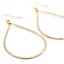 Load image into Gallery viewer, Simple Large Gold Drop Earrings - E1-005
