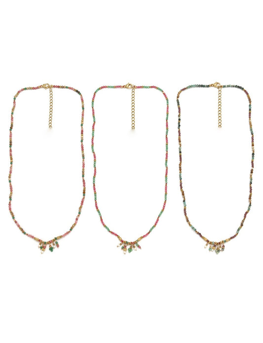 Delicate Stone Charm Necklace - N2-2583