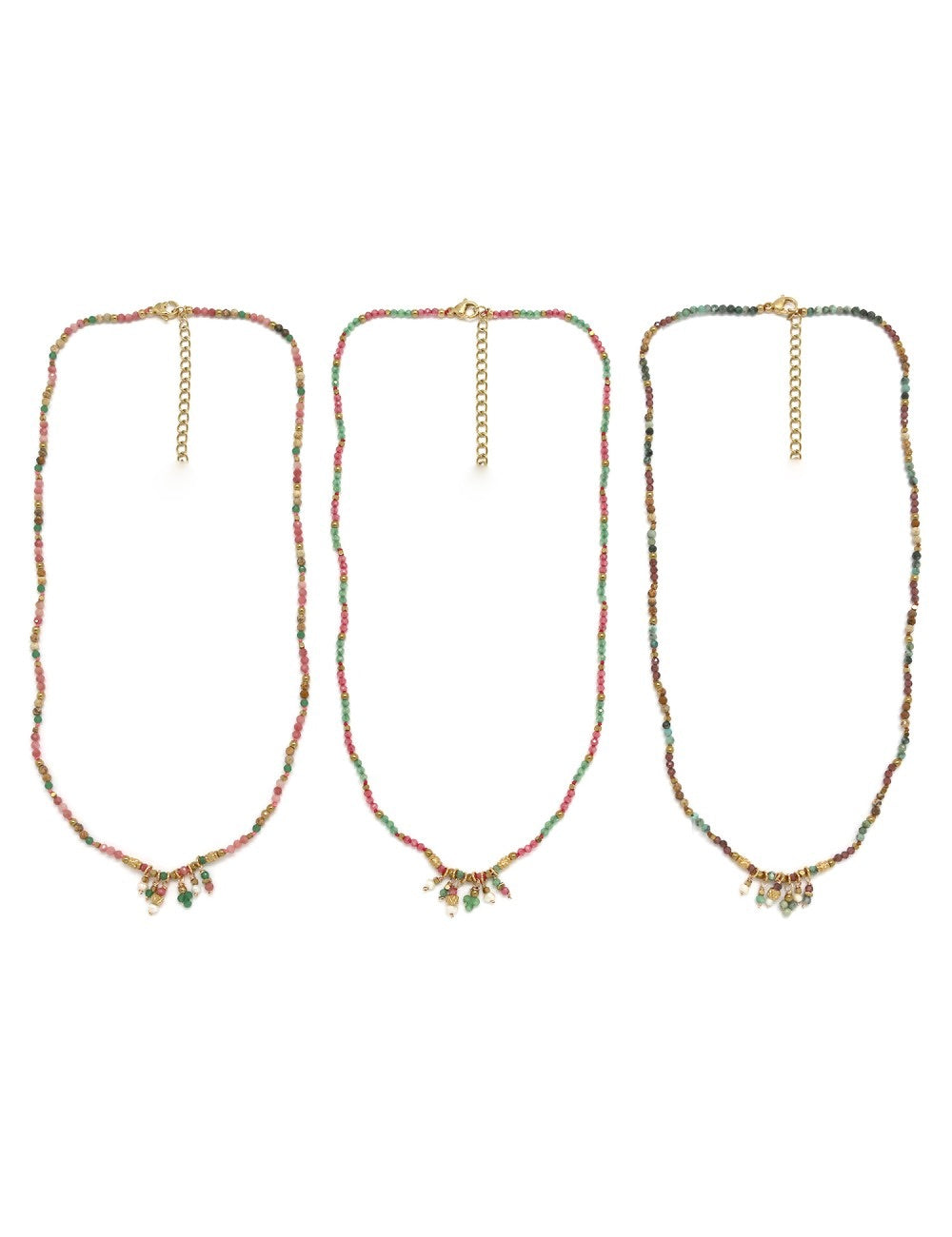 Delicate Stone Charm Necklace - N2-2583