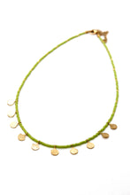 Load image into Gallery viewer, Colorful Seed Bead And Gold Fan Necklace - N3-157
