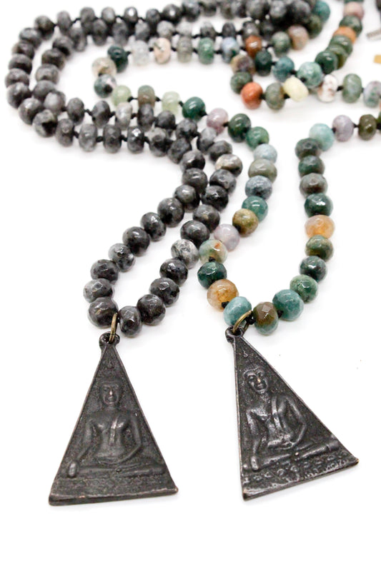 Black Buddha Stone Necklace -Buddha Collection-