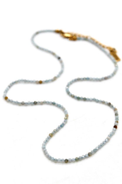 Short Mini Amazonite Stone Necklace - N9-200AZ1