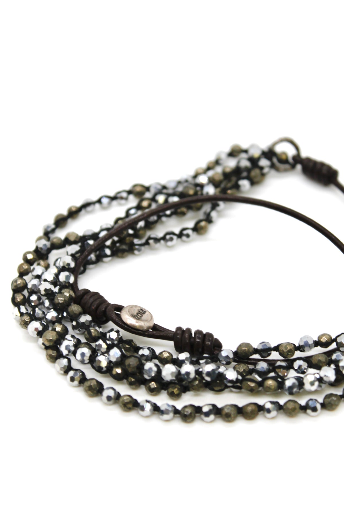 Semi Precious Stone Multi Strand Short Necklace - N4-010