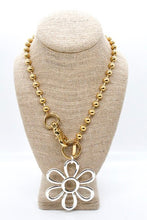 Load image into Gallery viewer, Summer Daisy Pendant Convertible Gold Chain Necklace
