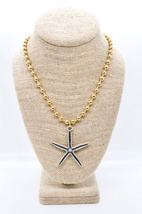 Starfish Pendant Convertible Gold Chain Necklace