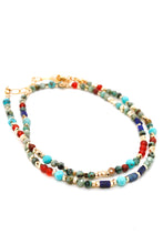 Load image into Gallery viewer, African Turquoise and Mixed Stone Necklace -French Flair Collection-
