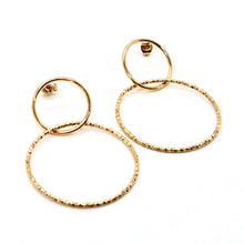 Load image into Gallery viewer, Double Gold Hoop Earrings E4-202 -French Flair Collection-
