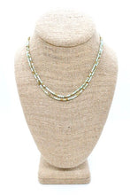 Load image into Gallery viewer, Delicate Faceted Mini Semi Precious Stone Amazonite Beaded Necklace - N9-108
