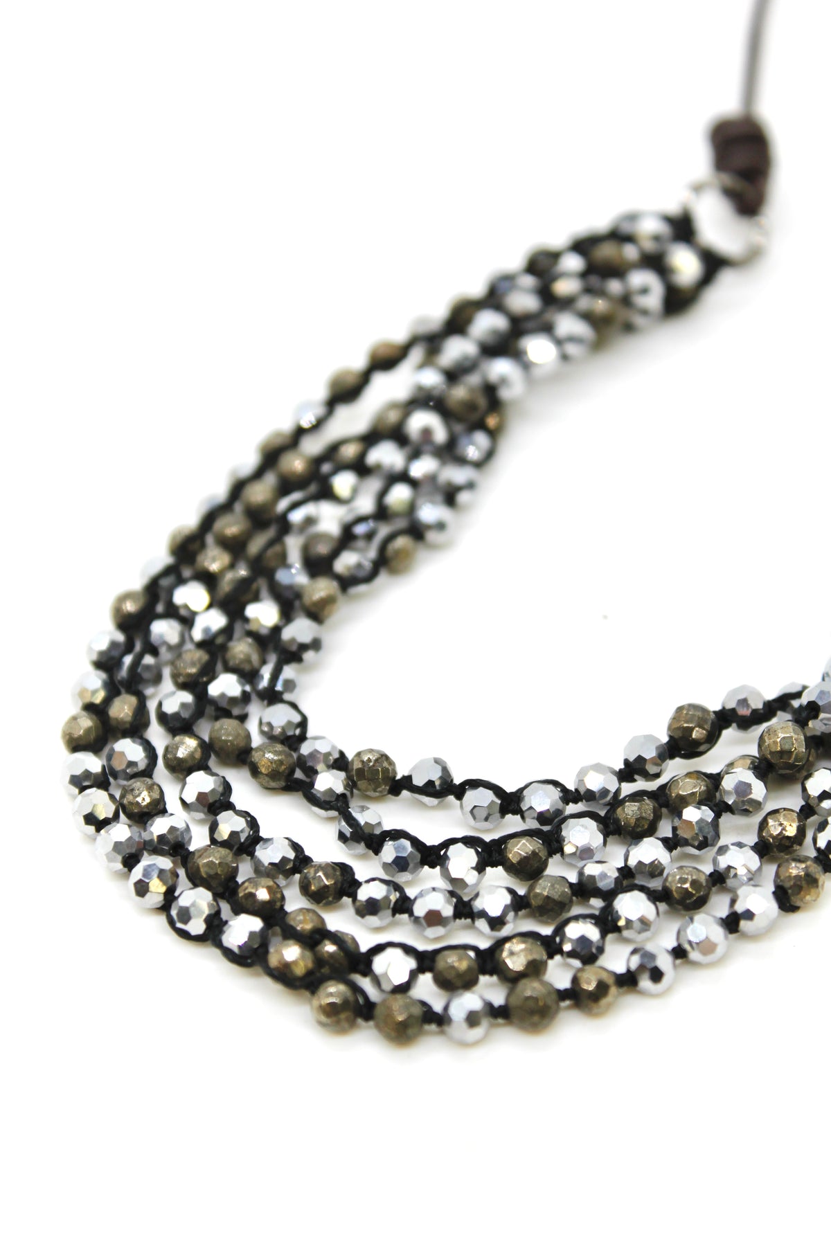Semi Precious Stone Multi Strand Short Necklace - N4-010