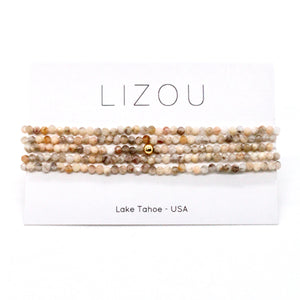 Delicate Faceted Mini Semi Precious Stone Beaded Necklace - N9-102