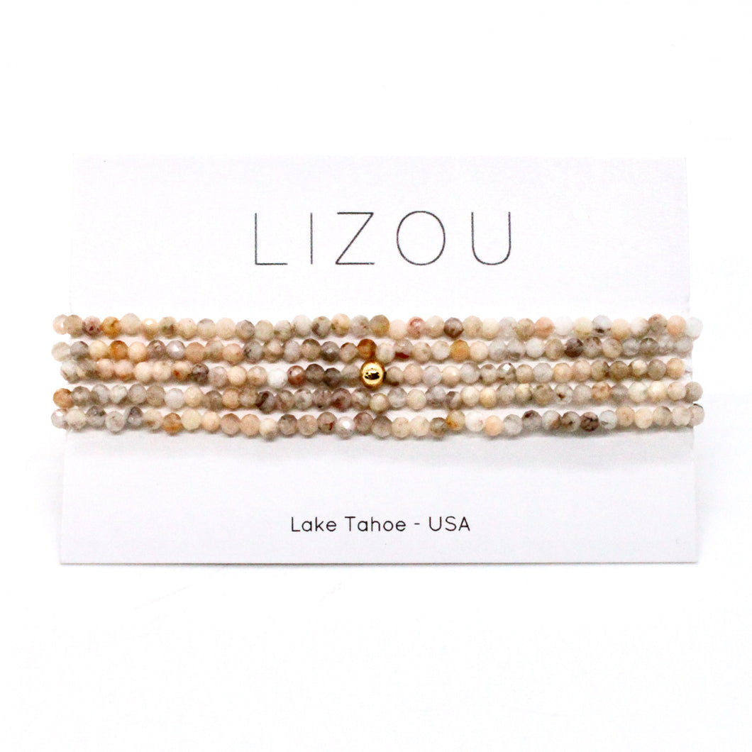 Delicate Faceted Mini Semi Precious Stone Beaded Necklace - N9-102