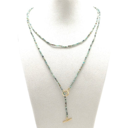 Faceted African Turquoise Stone Necklace or Bracelet -  N2-2662