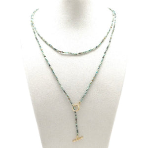 Faceted African Turquoise Stone Necklace or Bracelet -  N2-2662