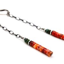 Load image into Gallery viewer, Navajo American Indian Sterling Chain Dangle Earrings
