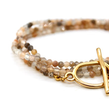 Load image into Gallery viewer, Luxury Faceted Long Suiseki Stone Necklace or Bracelet - N9-312
