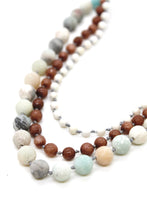 Load image into Gallery viewer, Semi Precious Stone Multi Strand Short Necklace -N4-008
