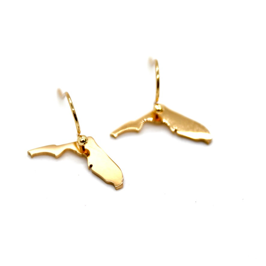 Florida State Gold Plated Charm Earrings - E9-200 GFL