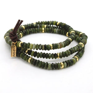 Olive Jade + Gold Bracelet Bundle
