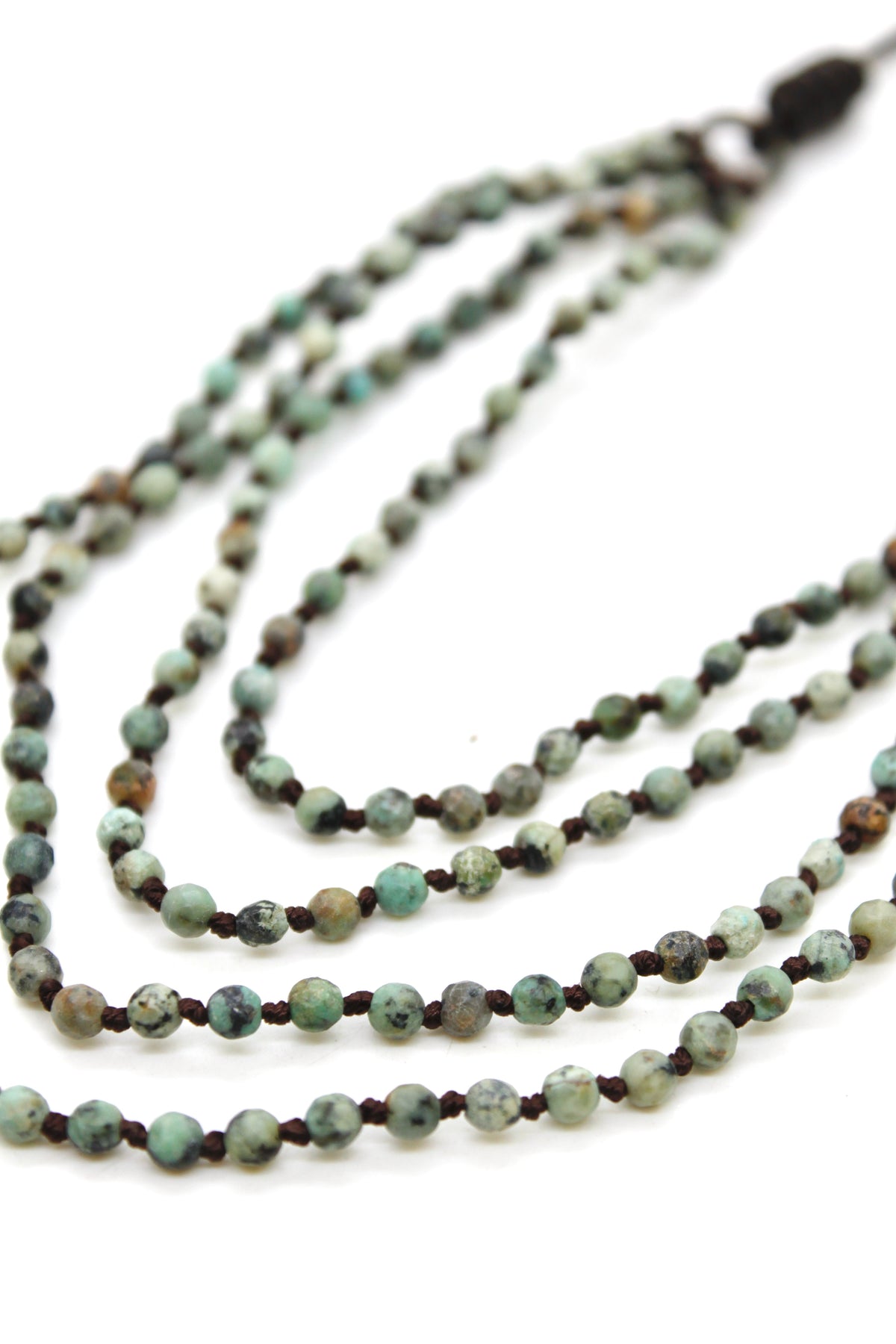 Semi Precious Stone Multi Strand Short Necklace - NLS-073