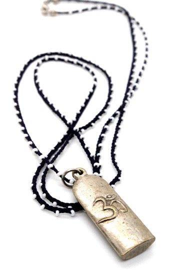 Buddha Necklace 48 - Long Buddha Crochet Necklace - One of a Kind -