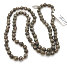 Load image into Gallery viewer, Hand Knotted Faceted Pyrite Bead Necklace - NL-PY
