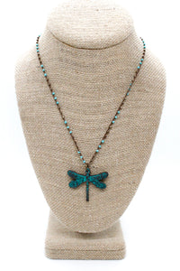 Buddha Necklace 32 - Dragonfly - One of a Kind -