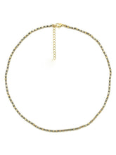 Load image into Gallery viewer, Delicate 24K Gold Plate and Faceted Pyrite Necklace N2-2441 -French Flair Collection-
