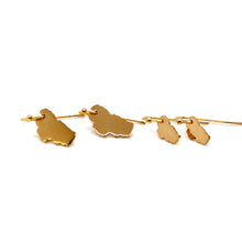 Load image into Gallery viewer, Lake Tahoe Gold Plate Small Charm Earrings - E9-200 GSLT
