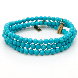 Turquoise 4mm Stretch Bracelet -Stone Collection-